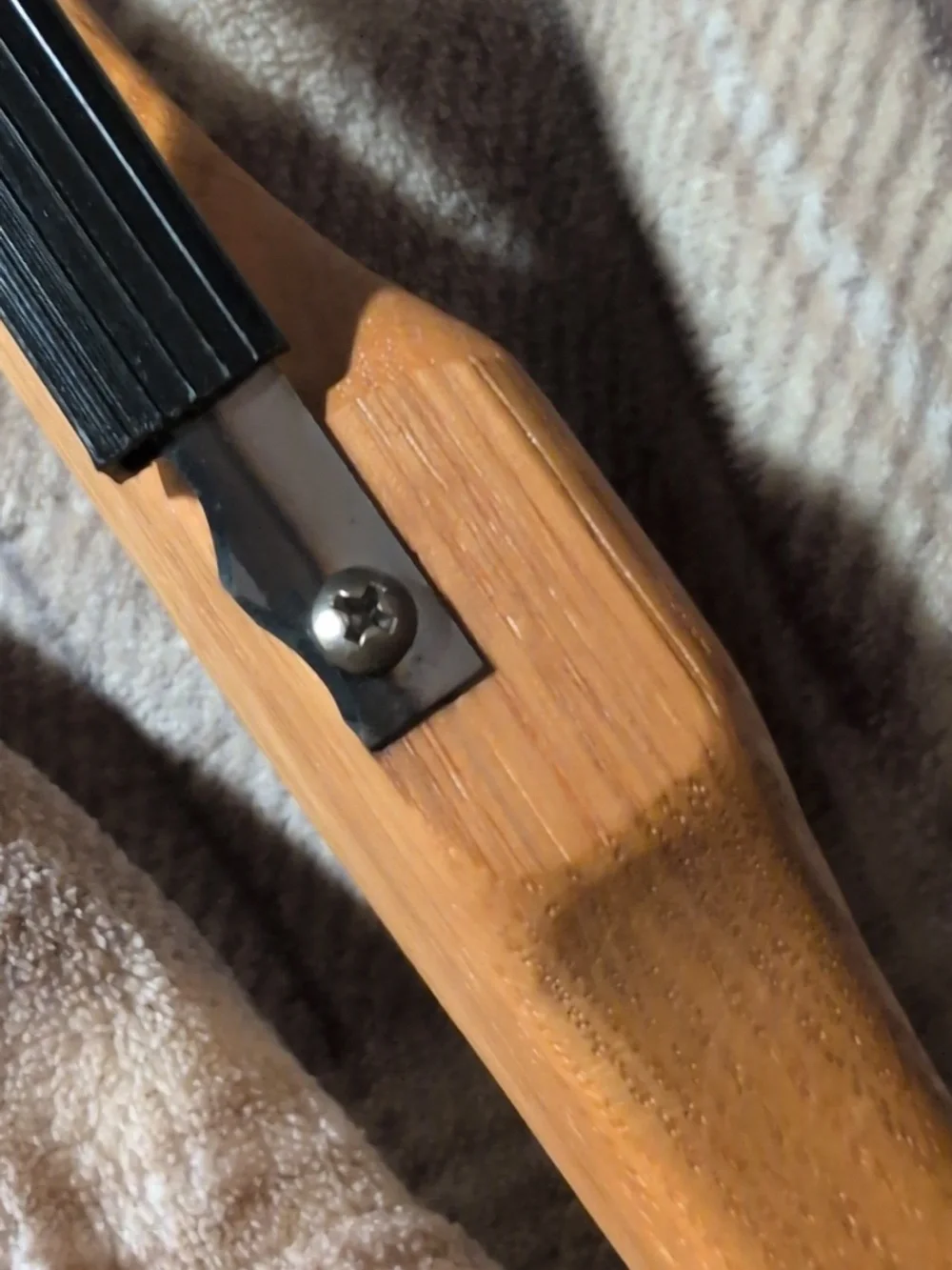 Handmade Oak‎ Appalachian bread bow knife with cover